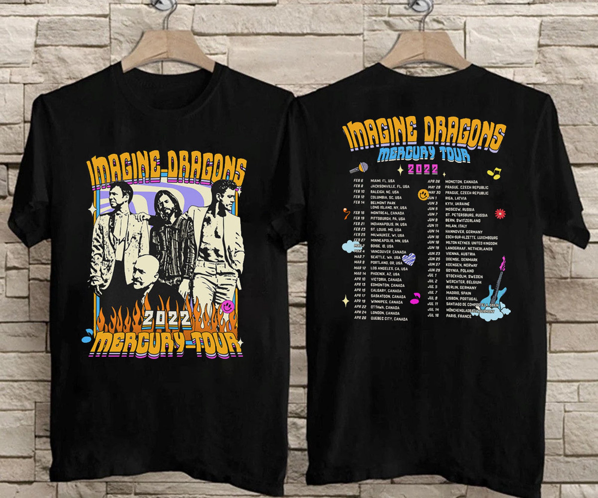 Imagine Dragons Mercury Tour 2022 Vintage Tour Shirt