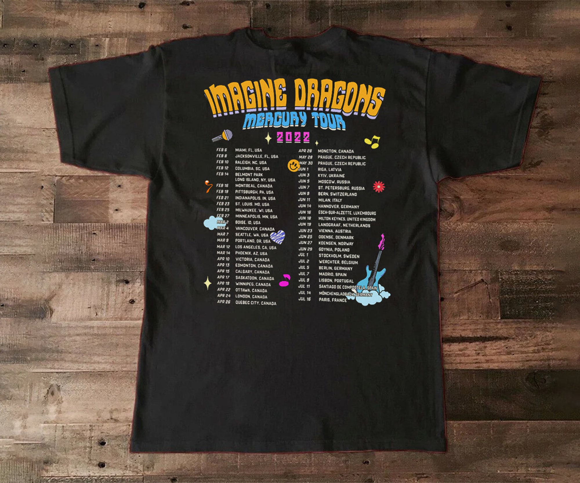 Imagine Dragons Mercury Tour 2022 Vintage Tour Shirt