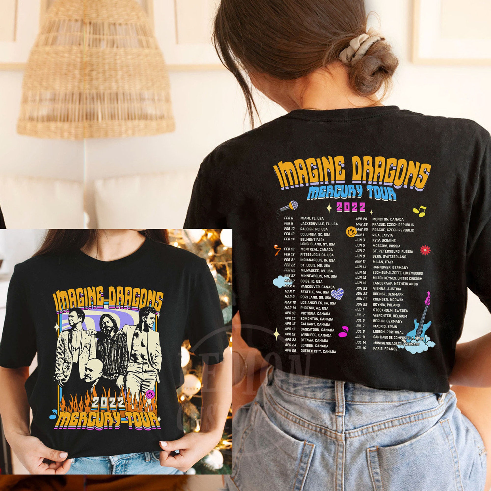 Imagine Dragons Mercury Tour 2022 Vintage Tour Shirt