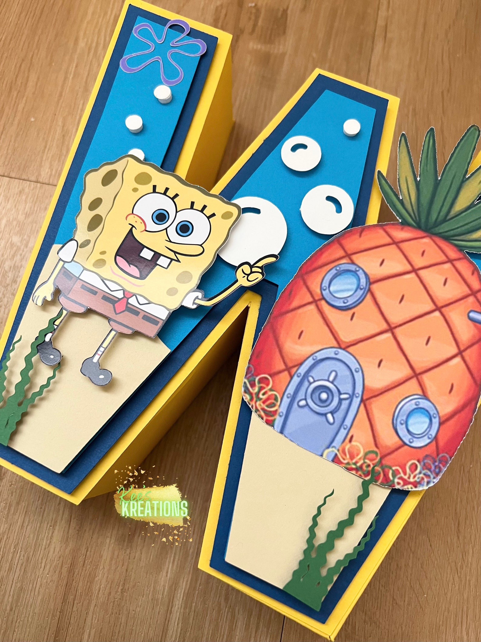 Spongebob Letters / Numbers 8 Spongebob Birthday Decor Etsy