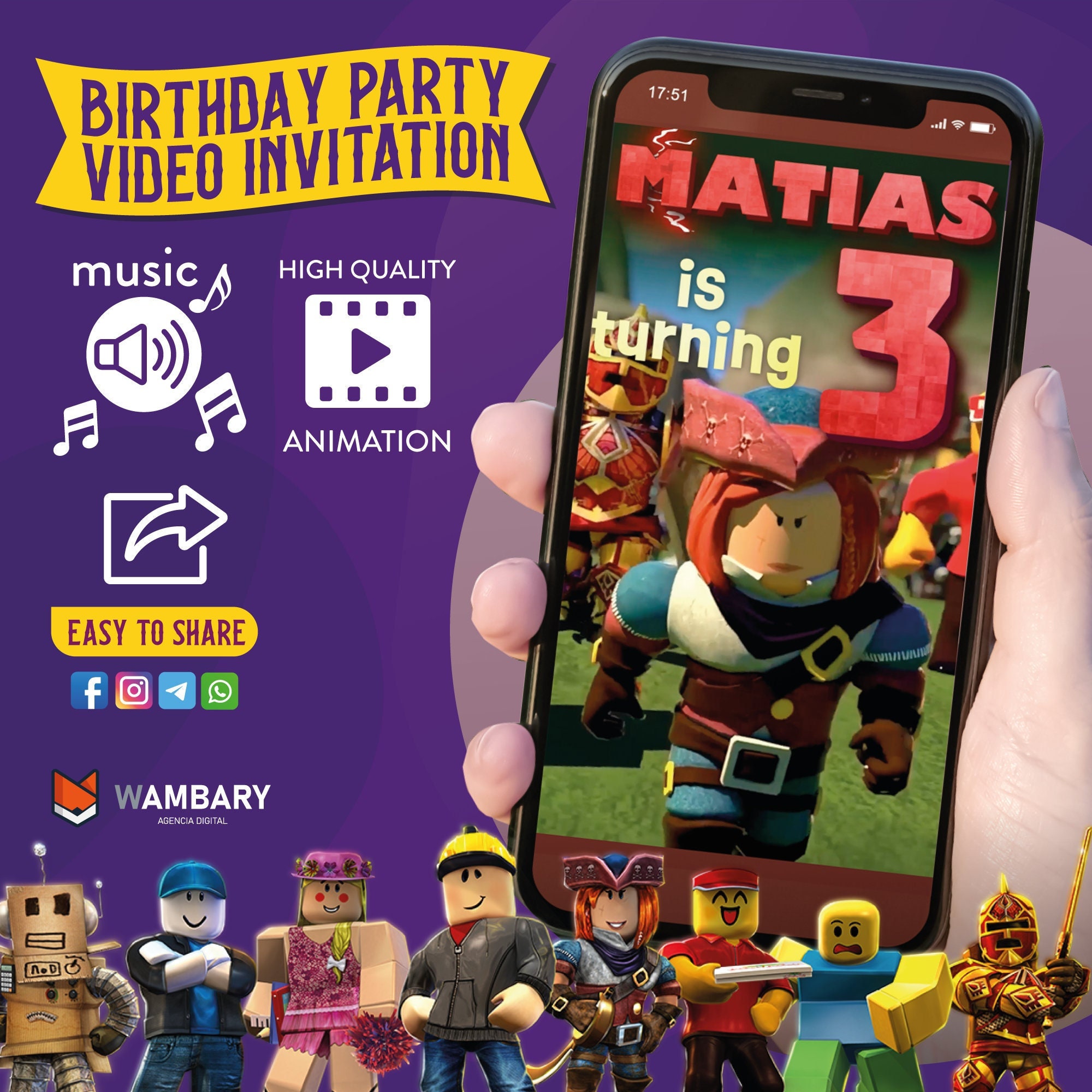 8+ Incredible Roblox Video Game Theme Birthday Invitation