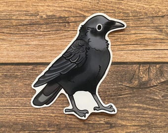 3” Crow waterproof glossy sticker