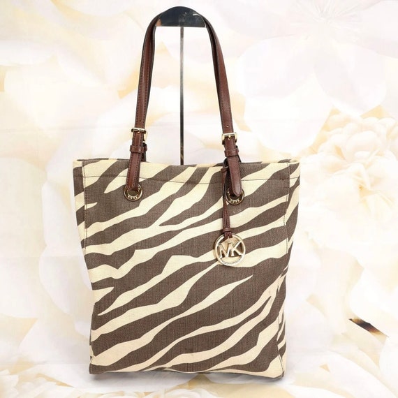 michael kors gold zebra tote