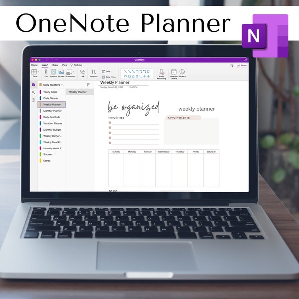 Onenote Template Etsy