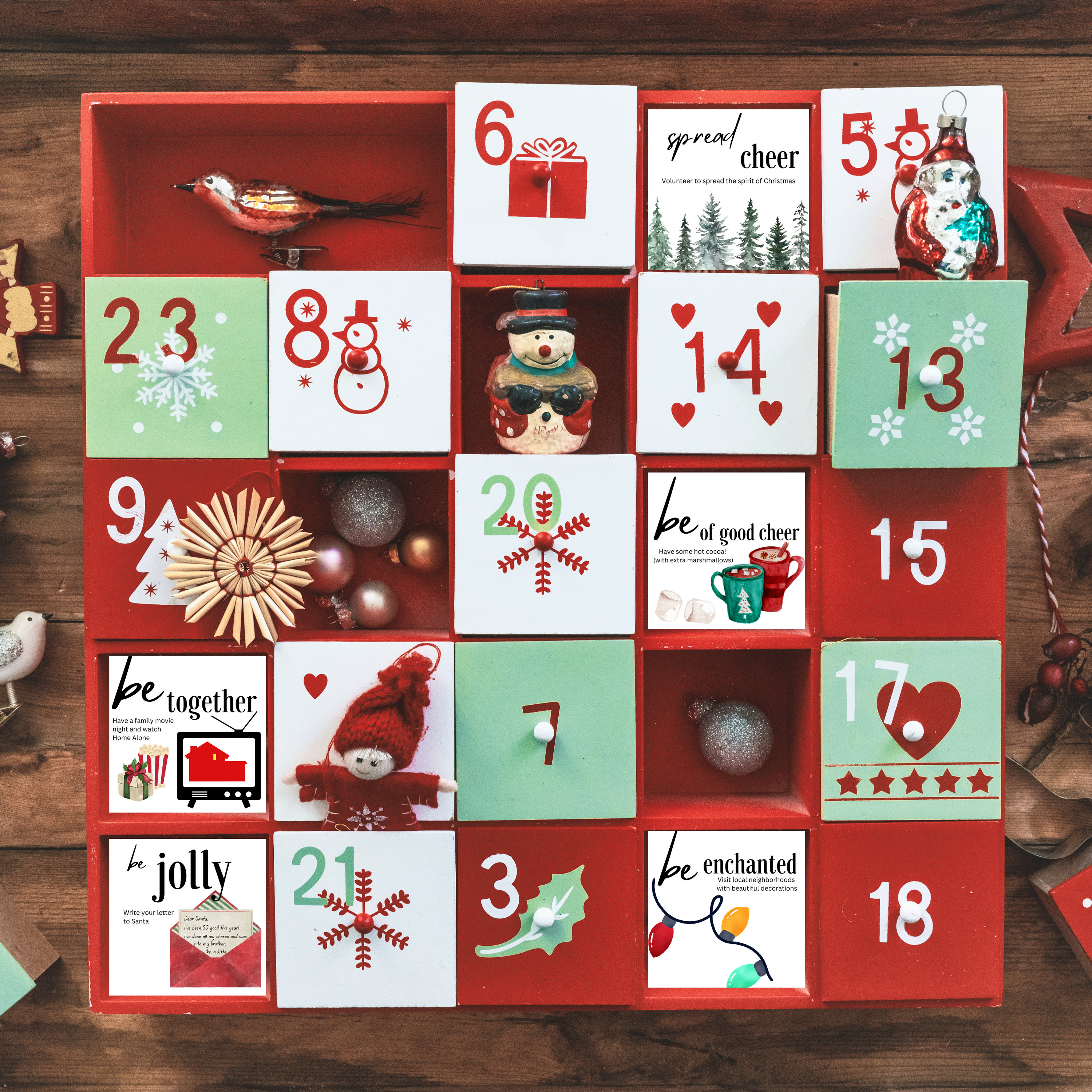 Positive Affirmation Printable Experiences Advent Calendar Etsy