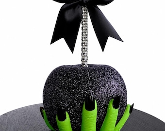 Fake Wicked Witch Poison Apple, Halloween Apples, Fake Food, Halloween Decor, Photo Prop, Witch Apple, Black Apple, Poison Apple, Fake Food