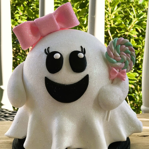 PREORDER: Halloween Ghost Fake Cake, Halloween Decor, Home Decor, Fall Decor, Pink Halloween, Ghost, Fake Bakes, Whimsical Ghost