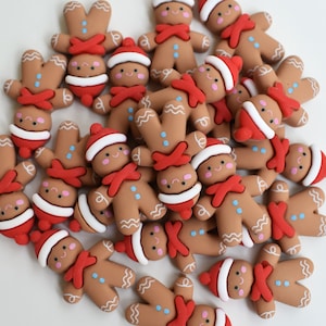 Gingerbread Boy Cabochon, Slime Charms, Gingerbread Cookie Charm, Cabochons, Christmas Cabochon, Scrapbooking, Cell Phone Charm
