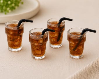 3D Miniature Soda Soft Drink, Dollhouse Mini Drink, Fake Drinks, Craft Supply, Resin Miniatures, DIY Charm, Café Minis, Doll Minis
