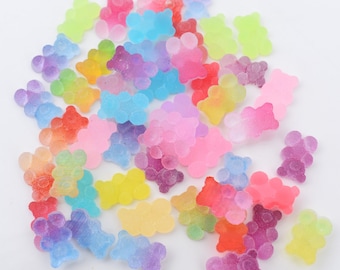 25/50 Mini Sugared Gummy Bears, Slime Charms, Fake Bake, Miniature, Gummy Bear, Fake Candy, Fake Sweet, Scrapbook, Cell Phone Charm, Decoden