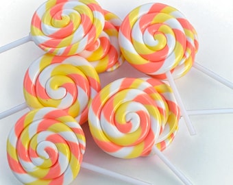 Large Clay Candy Corn Lollipop, Slime Charms, Fake Bake Supplies, Fall, Realistic Lollipop, Fake Candy, Fake Sweets, Lollipop, Play Food