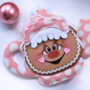 Gingerbread Wreath Attachment, Door/Wall Hanger, Santa Wreath Attachment, Gingerbread, Christmas Decor, Wreath Attachment,