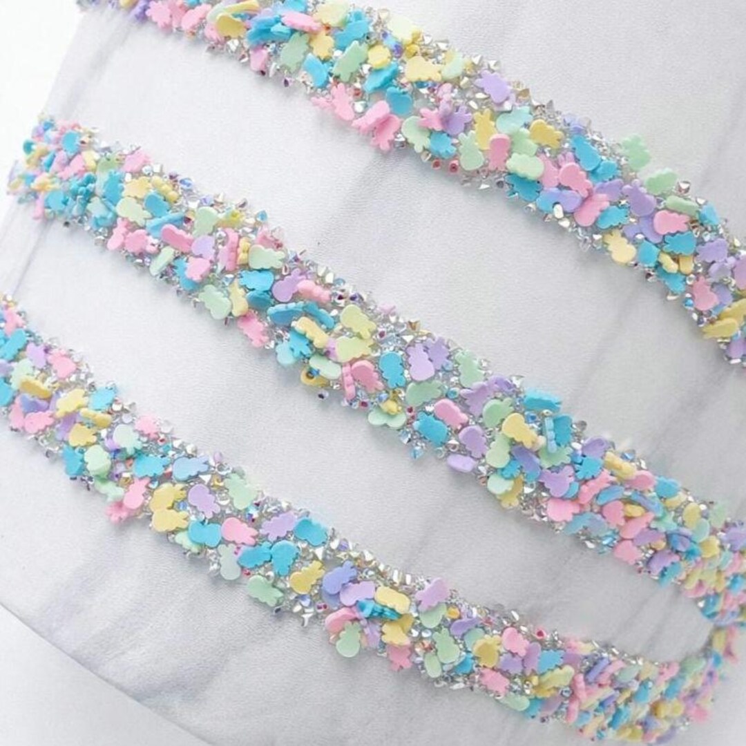 Sprinkle Ribon Self-adhesive Rabbit Bunny Sprinkle Tape Ribbon, Clay Sprinkle Trim ...