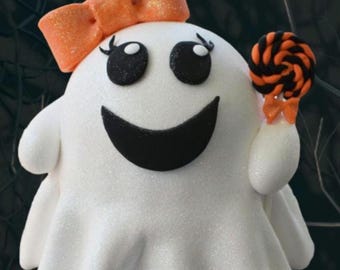PREORDER: Halloween Ghost Fake Cake, Halloween Decor, Home Decor, Fall Decor, Halloween Prop, Ghost Centerpiece, Ghost, Whimsical