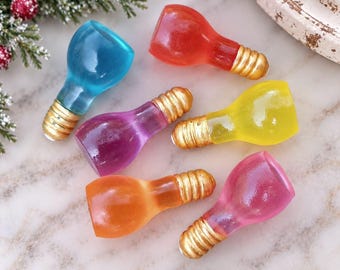 3D Resin Luminous Christmas Bulbs Mix, Slime Charms, Christmas Christmas Tree, Tiered Tray, Miniature, Embellishment, Dollhouse, DIY Charm