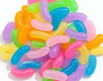 REALISTIC 3D Large Fake Jelly Beans, Slime Charm, Fake Easter Candy, Cabochon, Easter Cabochon, Scrapbooking, Cell Phone Charm, Jelly Beans