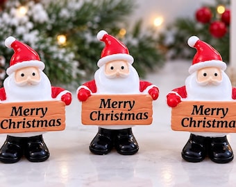 Mini Santa Claus Figures, Slime Charms, Fake Bake Supplies, Cabochons, Miniatures, Resin Charm, Dollhouse Minis, Santa