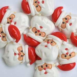 Santa Claus Cabochons, Slime Charms, Fake Bake Supplies, Cabochons, Christmas Cabochon, Scrapbooking, Cell Phone Charms. Santa