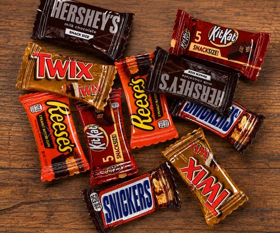 Mini Chocolate Candy Flatback, Slime Charm, Fake Bake, Scrapbook, Cell Phone Charm, Fake Candy, Halloween Candy, Jar Filler, Decoden