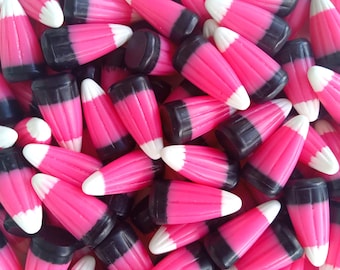 Fake Halloween Candy Corn, Fake Candy, Candy Corn, Tiered Tray Candy Decor, Halloween Candy, Candy Corn, White, Hot Pink, Black Candy Corn