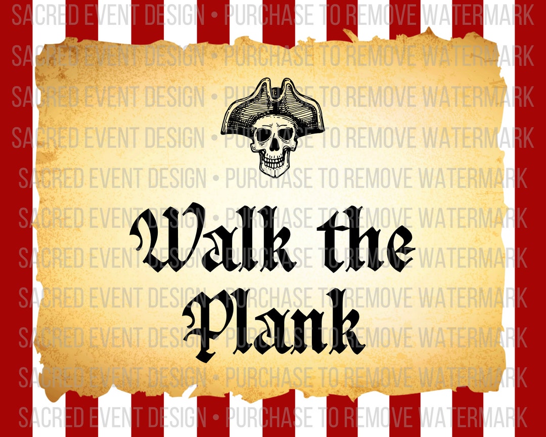 Pirate Party Printable Design Sign Bundle 10x8 - Etsy