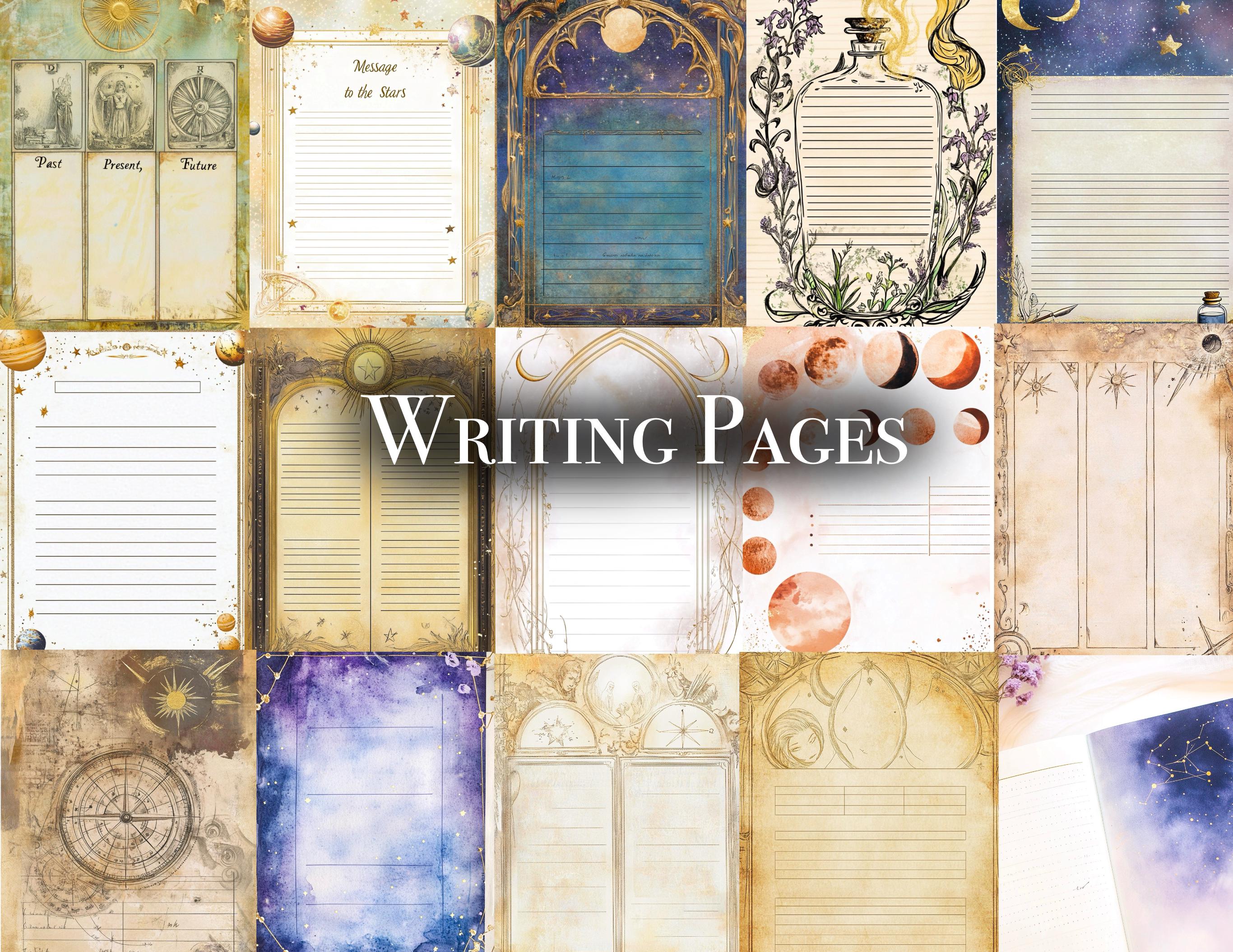 Junk Journal Printable Kit, Starry Night, Celestial Pages, Spiritual ...