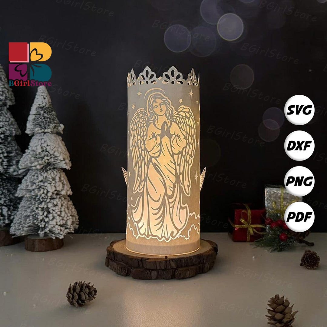 Engel Light Engel Light Tube Laterne PDF, SVG, Studio Vorlage - DIY ...