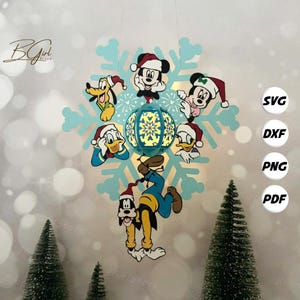 Lantern Snowflake Cartoon Lantern PDF, SVG, Studio Template - DIY Cartoon Lantern Paper Cut Template - Cartoon Lantern for Home Decorations