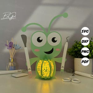 Lanterne Lanterne Cutie Cricut PDF, SVG, modèle Studio - modèle Cutie Cutie bricolage - Lanterne Cutie Cricut pour décorations d'intérieur