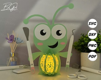 Lantern Cricut Cutie Lantern PDF, SVG, Studio Template - DIY Cutie Paper Cut Template - Cricut Cutie Lantern for Home Decorations