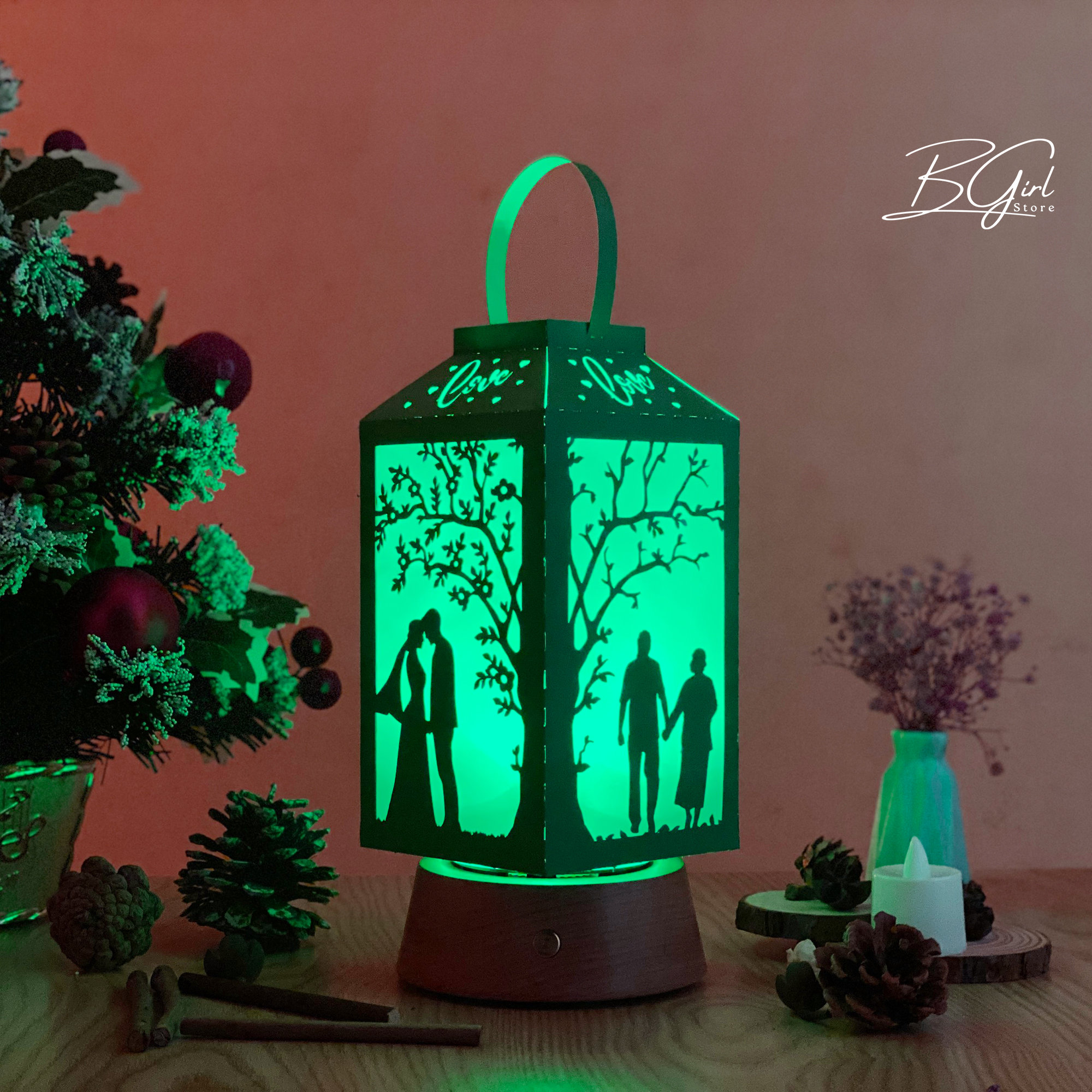 Valentijn papier gesneden lantaarn lichtbak sjabloon, snijden Cricut, 3D  lantaarn papier gesneden lightbox svg-bestand DIY, Shadow Box Paper Cut -  Etsy België, image size:2000x2000