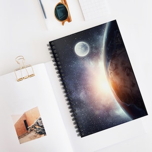 Cosmic Spiral Notebook - Ruled Line, Galaxy Journal, Universe Sketchbook, Celestial Planner, Astronaut Gift, Starry Writing Pad