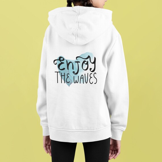 Wave Hoodie Hoodie Back Design Summer Hoodie Beach Etsy