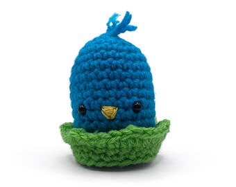 Bluebird Amigurumi Crochet PATTERN  - PDF Crochet Pattern - Instant Download - Farm Animal Egg