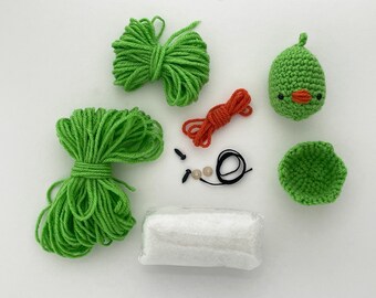 Duck Crochet Kit - Duck Egg Amigurumi Kit, Gift Kit for Crocheters