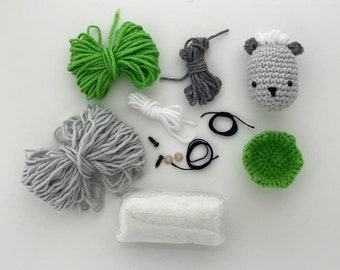 Sheep Crochet Kit - Sheep Egg Amigurumi Kit - Gift Kit for Crocheters - Farm Animal Egg Kit