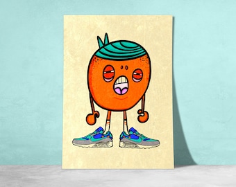 Cartel de ilustración "Aún no es lunes" / Impresión / Ilustración / Ilustraciones / Quebec / Dibujos animados