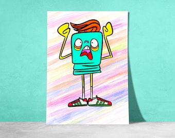 Póster de ilustración "Oh no!" / Impresión / Ilustración / Ilustraciones / Quebec / Dibujos animados