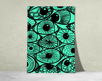 Póster de ilustración "Te vigilo" / Imprimir / Ilustración / Ilustraciones / Québec / Papel pintado