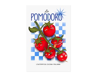 Italian Tomato Art Prints, Kitchen Wall Decor, Vintage Style Posters, Foodie Gifts, Culinary Art