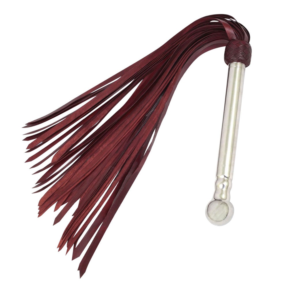 Handmade Black Heavy Duty Suede Leather Revolving Head Flogger with 26  Tails – Pink Heffs™