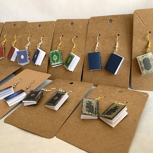 READ A BOOK: Tiny Book Dangly Earrings For Librarians And/Or Book Enthusiasts And/Or Book Haters I Guess