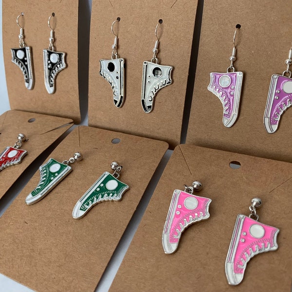 THE ALL STARS: Sets of Converse-Style High Top Sneaker Earrings In Various Colors And Your Choice Of Earring Findings!