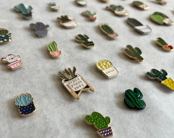 FRANKENSTEIN'S MONSTERA: Set Of 8 Plant-Themed Enamel Charm Fridge Magnets - Monstera, Pilea, Succulents, The Works!