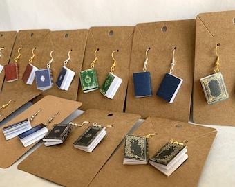 READ A BOOK: Tiny Book Dangly Earrings For Librarians And/Or Book Enthusiasts And/Or Book Haters I Guess