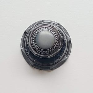 Vintage Antique Silver Cabinet Knob with Backplate | Amerock Carriage House Drawer Pulls