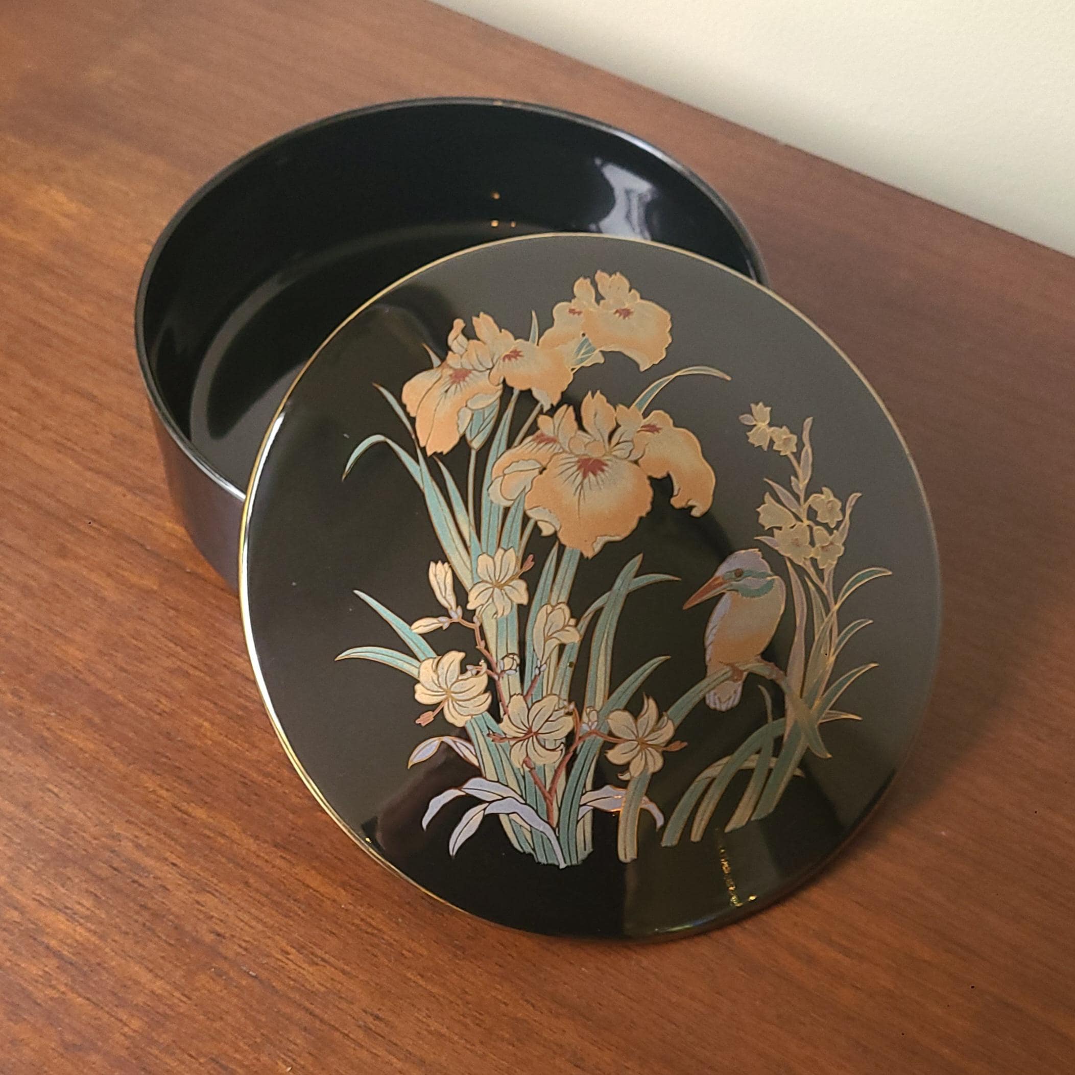 Japanese Bird Lacquer Box - Etsy