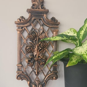 Vintage Coppercraft Guild Roses 3D Wall Plaque. Antiqued Copper Floral Gallery Wall Art. Dart 1970s Retro Home Decor