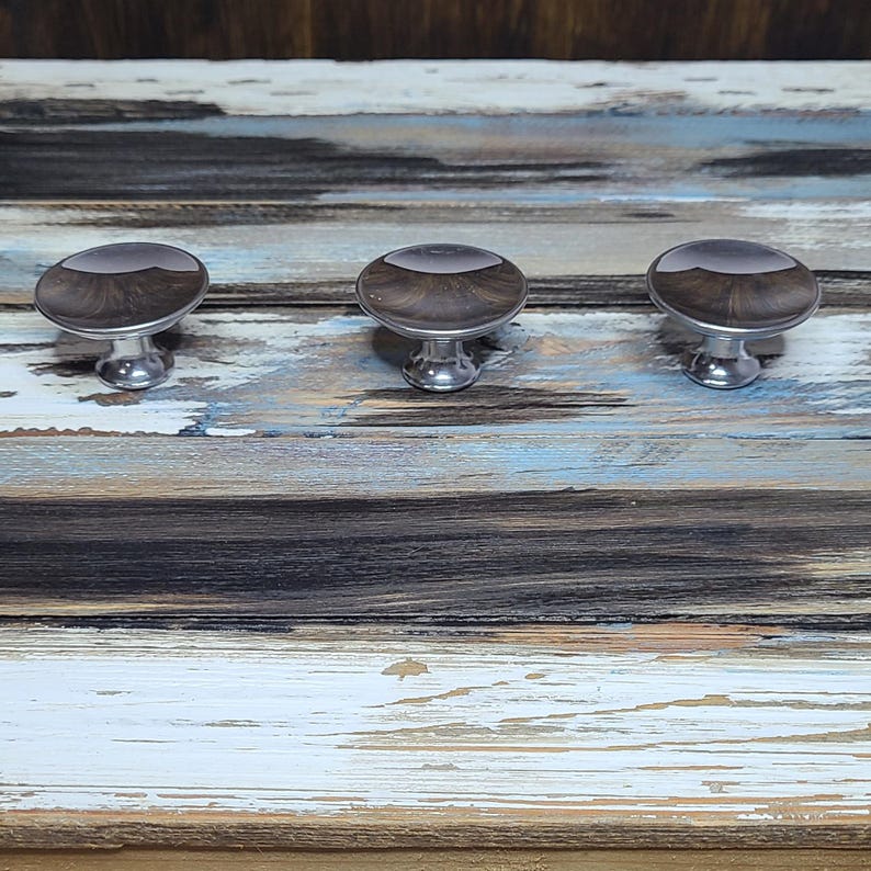 Vintage Chrome Round Drawer Pulls. 1950s 60s, Silver, Retro Kitchen ...