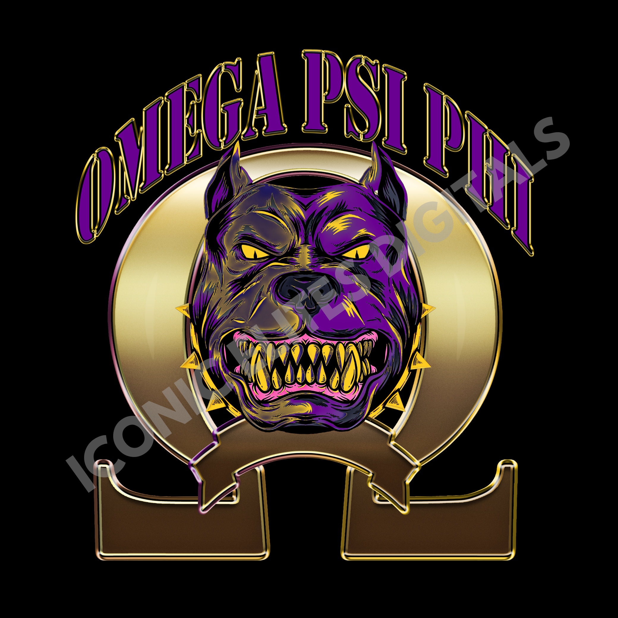 Omega Psi Phi PNG Que Dog 1911 Founders Day Fraternity Etsy